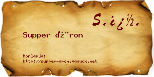Supper Áron névjegykártya